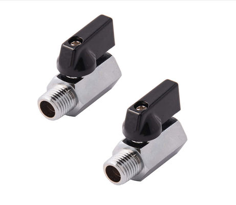 Válvula de cerradura de bola mini NPT Hembra x Hombre en acero inoxidable igual 301/304/316