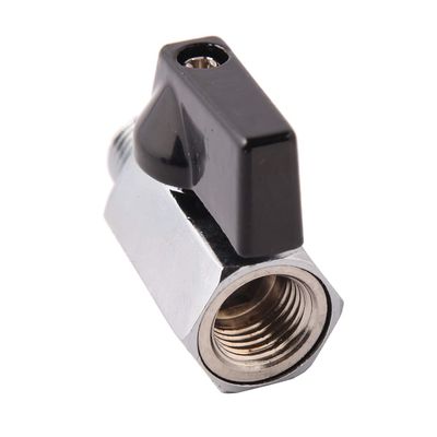 Válvula de cerradura de bola mini NPT Hembra x Hombre en acero inoxidable igual 301/304/316