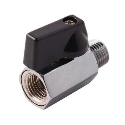 Válvula de cerradura de bola mini NPT Hembra x Hombre en acero inoxidable igual 301/304/316