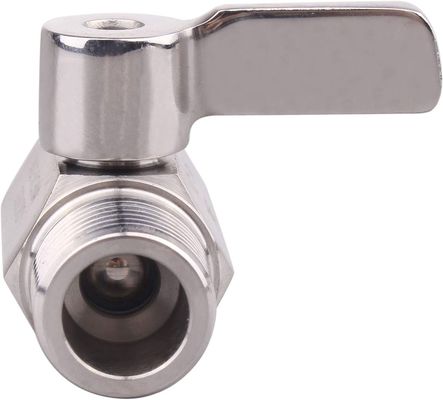 Válvula de cerradura de bola mini NPT Hembra x Hombre en acero inoxidable igual 301/304/316