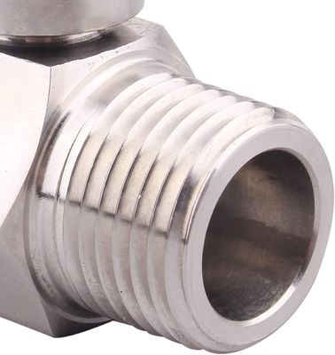 Válvula de cerradura de bola mini NPT Hembra x Hombre en acero inoxidable igual 301/304/316
