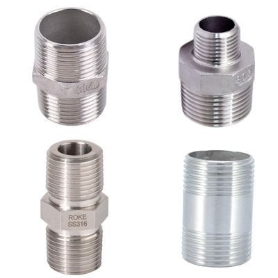 Titular redondo pezones de acero inoxidable para instalación de tuberías 201/304/316 hilo masculino hilo femenino