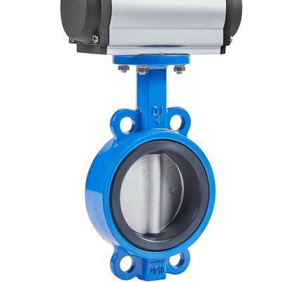 1/4''-6'' Port Tamaño sanitario válvulas neumáticas mariposa con SS304 / 316L Construcción