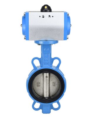 1/4''-6'' Port Tamaño sanitario válvulas neumáticas mariposa con SS304 / 316L Construcción