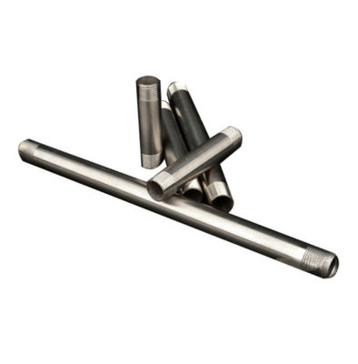 1/4''-4.0'' de acero inoxidable de hilo masculino tubo pezón para sanitario de doble tubo de accesorios