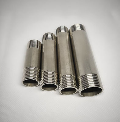 1/4''-4.0'' de acero inoxidable de hilo masculino tubo pezón para sanitario de doble tubo de accesorios
