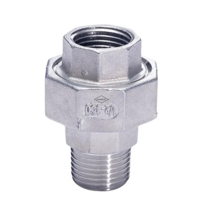 Plata 201 304 316 Unión Flat Female a Male NPT BSPP BSPT Conexión de acero inoxidable