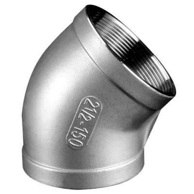 ODM soportado WZ 201 304 316L Accesorios de tubería NPT Bspt roscado 45 grados Codo femenino