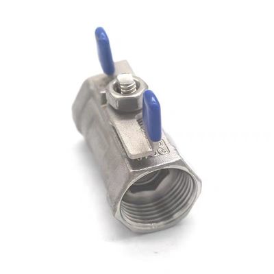 1/4''-4.0' 'acero inoxidable 1PC manija mariposa Mini válvula de bola con extremo de hilo NPT BSPT