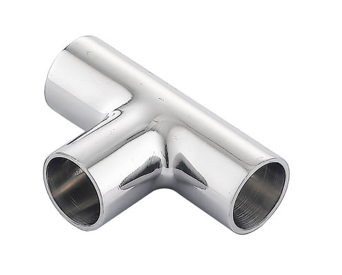 Acero inoxidable sanitario 304 316L Accesorios de conexión de tuberías de grado alimenticio Tipo largo Tee