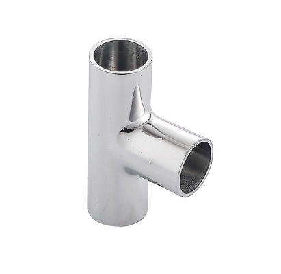 Acero inoxidable sanitario 304 316L Accesorios de conexión de tuberías de grado alimenticio Tipo largo Tee