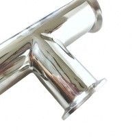 T-shirt tri-clamp de acero inoxidable sanitario personalizado para una conexión igual en el baño