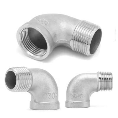 201 304 Cabecera cilíndrica de acero inoxidable Código 90/45 grados Accesorios de tuberías de tubería de codo