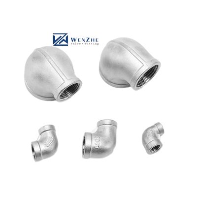 90 grados de codo galvanizado de hierro maleable / acero inoxidable 201 304 316 Accesorios de tuberías NPT BSPT BSPP