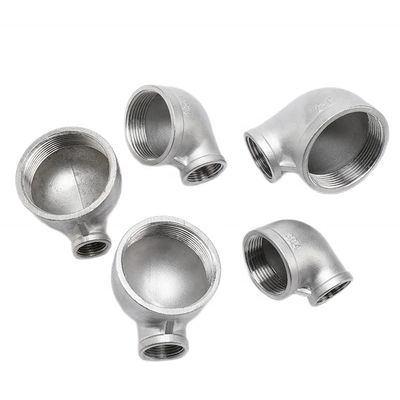 90 grados de codo galvanizado de hierro maleable / acero inoxidable 201 304 316 Accesorios de tuberías NPT BSPT BSPP