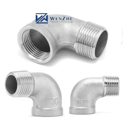 Acero inoxidable 304 316 Accesorios para tuberías de codo roscado de 90 grados para suministros de plomería
