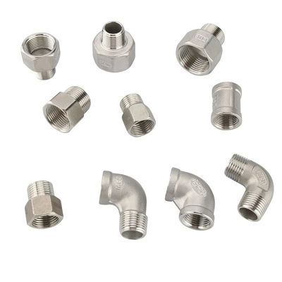 Acero inoxidable 304 316 Accesorios para tuberías de codo roscado de 90 grados para suministros de plomería