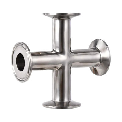 WZ ISO Standard Size 4 Way Elbow Pipe Fitting en acero inoxidable 304/316 para uso sanitario