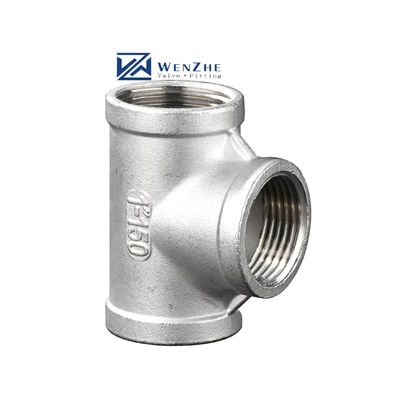 Acero inoxidable 201 304 316 TEE BSPT interno BSP Filamentos para tuberías de igual diámetro