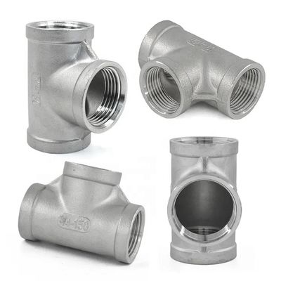 Acero inoxidable 201 304 316 TEE BSPT interno BSP Filamentos para tuberías de igual diámetro