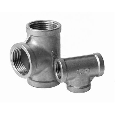 Acero inoxidable 201 304 316 TEE BSPT interno BSP Filamentos para tuberías de igual diámetro