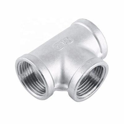 Acero inoxidable 201 304 316 TEE BSPT interno BSP Filamentos para tuberías de igual diámetro