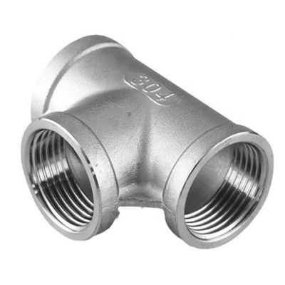 Acero inoxidable 201 304 316 TEE BSPT interno BSP Filamentos para tuberías de igual diámetro