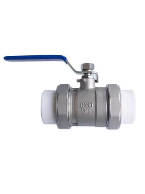 Válvula de bolas de agua de doble unión de acero inoxidable para aplicaciones industriales