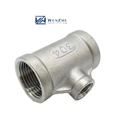 Accesorios de acero inoxidable unión de conectores NPT BSPT Reducción Tee Unión cónica cruzada M/F
