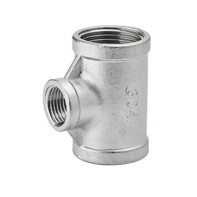 Accesorios de acero inoxidable unión de conectores NPT BSPT Reducción Tee Unión cónica cruzada M/F