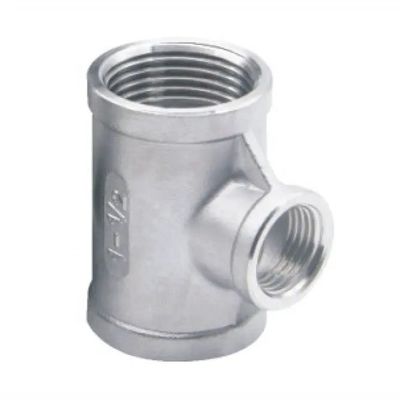 Accesorios de acero inoxidable unión de conectores NPT BSPT Reducción Tee Unión cónica cruzada M/F