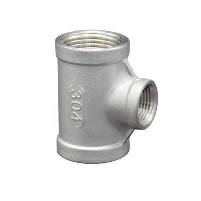 Accesorios de acero inoxidable unión de conectores NPT BSPT Reducción Tee Unión cónica cruzada M/F