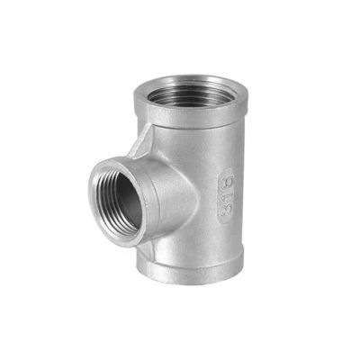Accesorios de acero inoxidable unión de conectores NPT BSPT Reducción Tee Unión cónica cruzada M/F