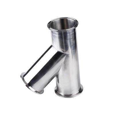 304 316 Tipo Y Tri Clamp Tee 3 Way Pipe Fitting DIN SMS 3A con conexión de soldadura