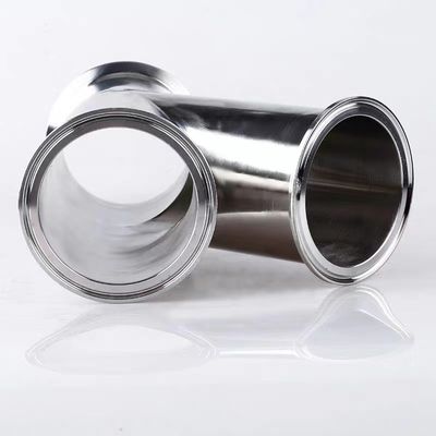 304 316 Tipo Y Tri Clamp Tee 3 Way Pipe Fitting DIN SMS 3A con conexión de soldadura
