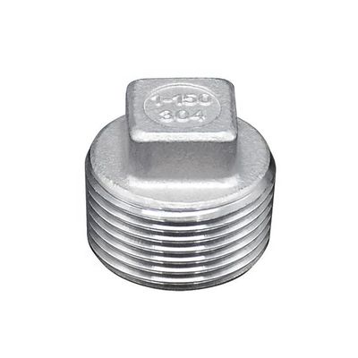 Acero inoxidable 304 201 Tubo fundido encaje cabeza cuadrada enrejado con enchufe de clase 150 2' NPT macho roscado