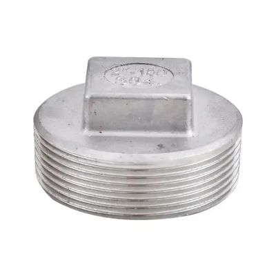 Acero inoxidable 304 201 Tubo fundido encaje cabeza cuadrada enrejado con enchufe de clase 150 2' NPT macho roscado