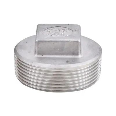 Acero inoxidable 304 201 Tubo fundido encaje cabeza cuadrada enrejado con enchufe de clase 150 2' NPT macho roscado