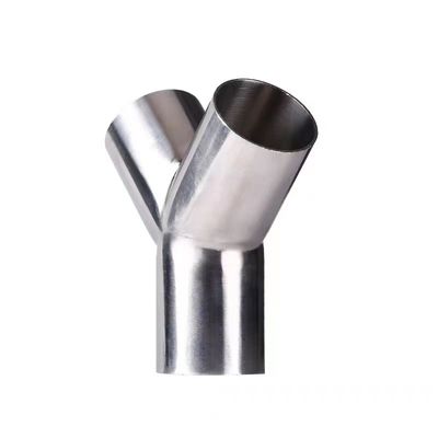 1/8"--4" Plata WZ DN50 SS304 316L Acero inoxidable Sanitario Tipo Y Adaptador de tubería Tee