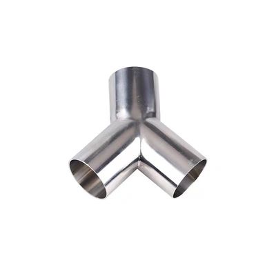 1/8"--4" Plata WZ DN50 SS304 316L Acero inoxidable Sanitario Tipo Y Adaptador de tubería Tee