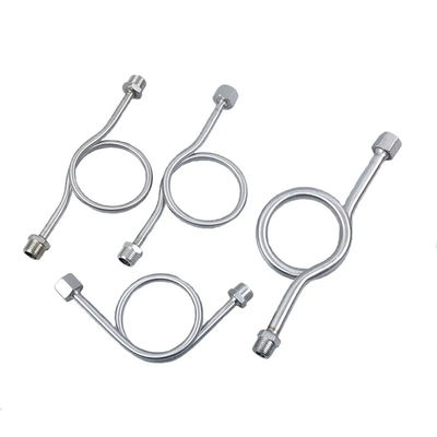 WZ Acero inoxidable 1/2 Medidor de presión anillo de hombre a mujer Sifón para medidores de presión