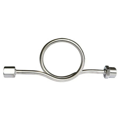 WZ Acero inoxidable 1/2 Medidor de presión anillo de hombre a mujer Sifón para medidores de presión
