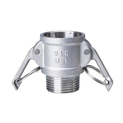 Acero inoxidable 304 316 de acoplamiento rápido de camlote de tipo B BSPT NPT con rosca