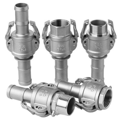 Acero inoxidable 304 316 de acoplamiento rápido de camlote de tipo B BSPT NPT con rosca