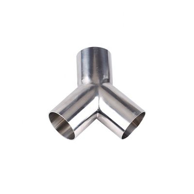 Acero inoxidable garantizado 304 316 Tubo de ajuste de 45 grados Tee Y Tipo Tee con fundición igual