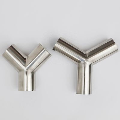 Acero inoxidable garantizado 304 316 Tubo de ajuste de 45 grados Tee Y Tipo Tee con fundición igual