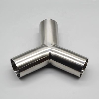 Acero inoxidable garantizado 304 316 Tubo de ajuste de 45 grados Tee Y Tipo Tee con fundición igual