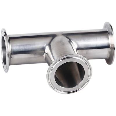 Matt Finish sanitario de acero inoxidable igual Tee 3 vías de tubos para productos farmacéuticos