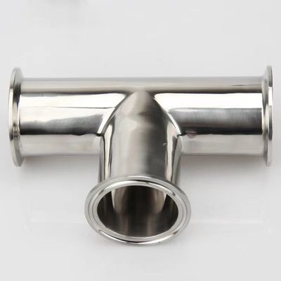 Matt Finish sanitario de acero inoxidable igual Tee 3 vías de tubos para productos farmacéuticos