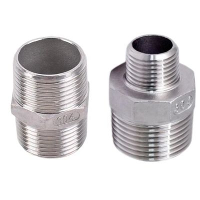 Igual 304316 Acero inoxidable Hielo hidráulico masculino de ajuste de tubo hexagonal pezón NPT BSPT